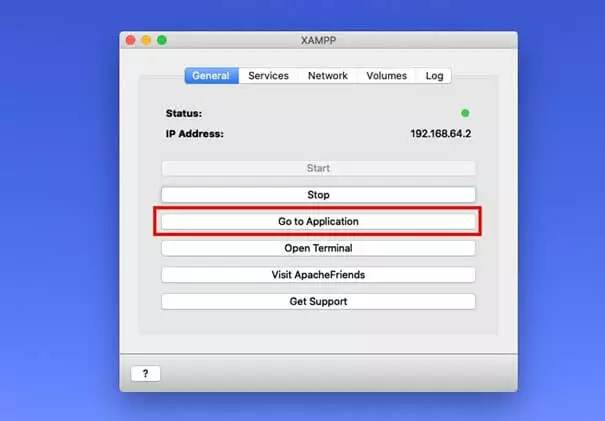 Menu “General” di XAMPP