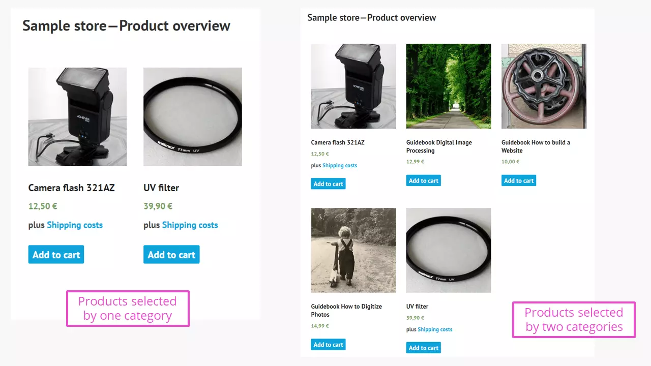 Shortcode di WooCommerce: prodotti elencati secondo categorie