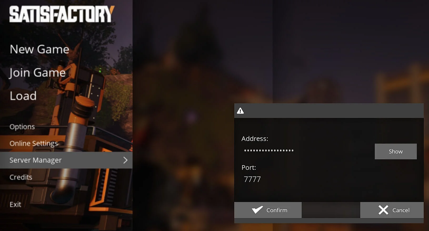 Screenshot da Satisfactory: aggiungere un server nel Server Manager Immagine: Screenshot da Satisfactory: aggiungere un server nel Server Manager