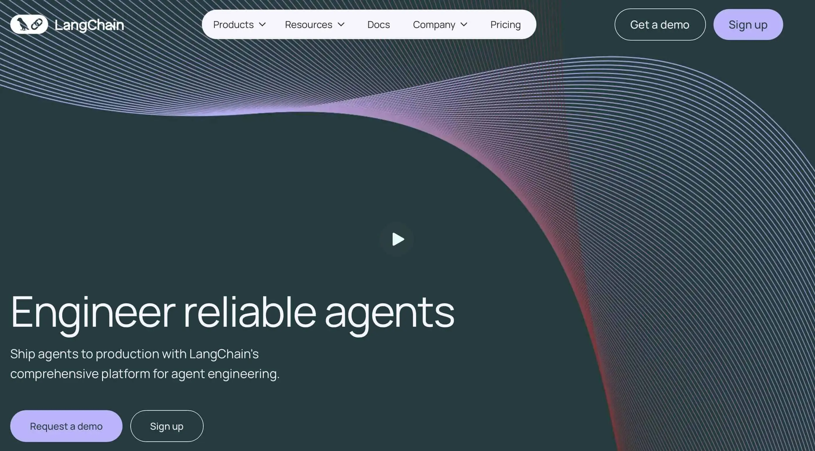 Immagine: Screenshot del sito web di LangChain