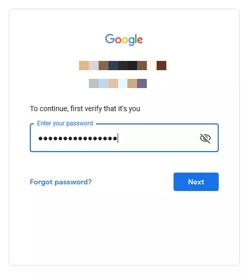 Login su Google