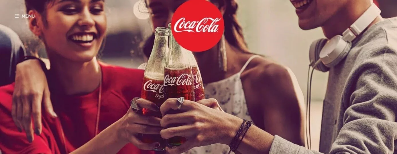 Immagine: L’homepage del sito web di Coca-Cola