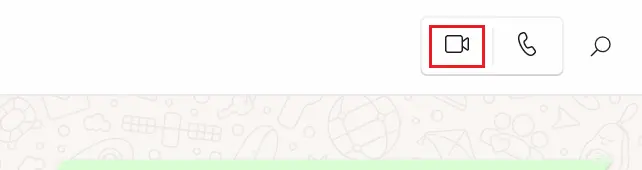 Immagine: L’icona della fotocamera per la funzione video di WhatsApp