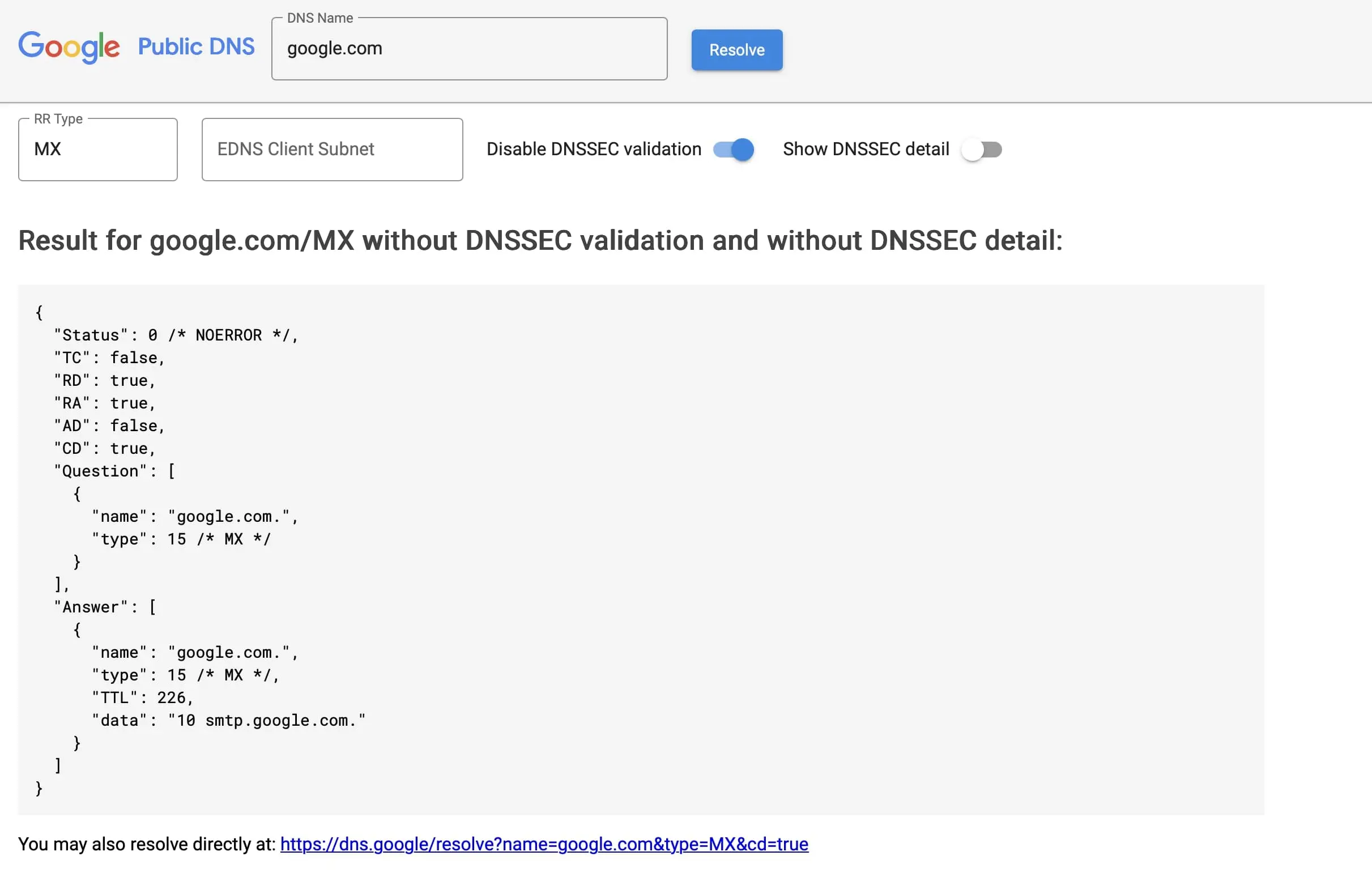 Ricerca DNS su Google Immagine: Ricerca DNS su Google