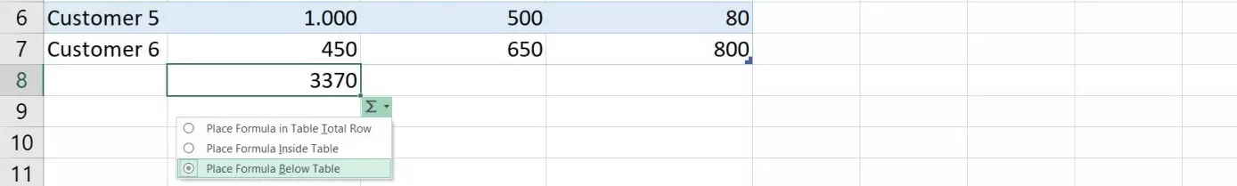 Immagine: Funzione di correzione automatica per l’integrazione della formula su Excel 2016