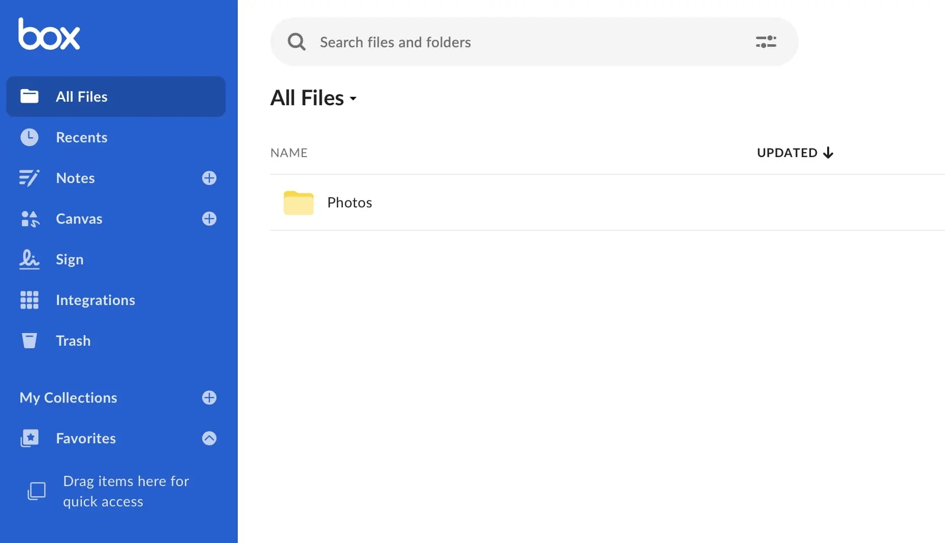 Interfaccia web di Box Immagine: Interfaccia web di Box
