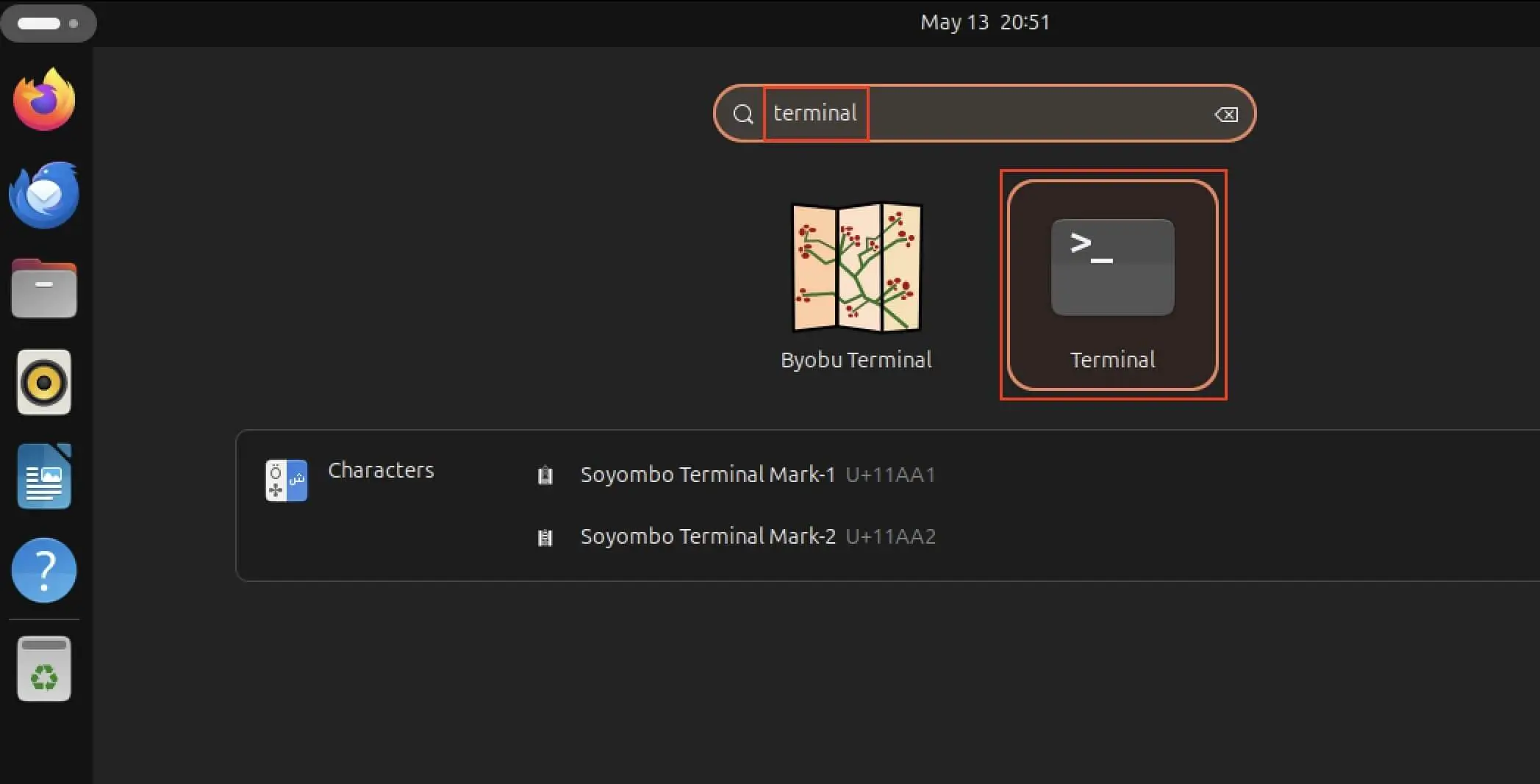 Immagine: Screenshot della ricerca app di Ubuntu