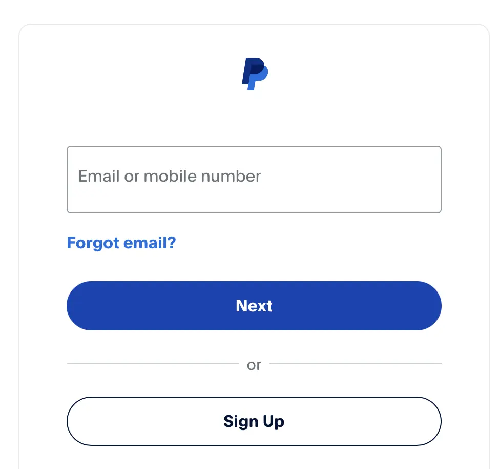 Immagine: Login di PayPal