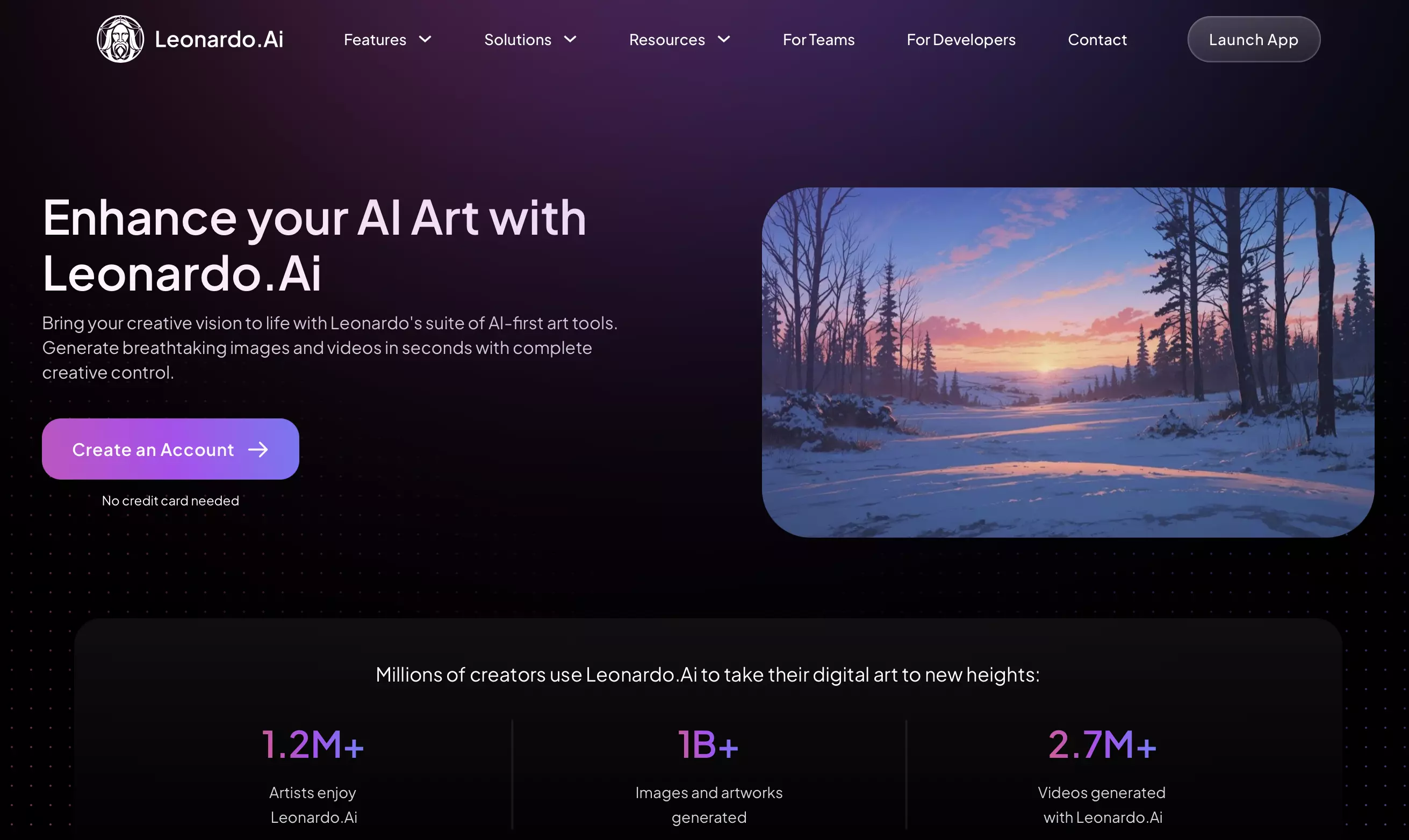 Screenshot del sito web di Leonardo.ai Immagine: Screenshot del sito web di Leonardo.ai