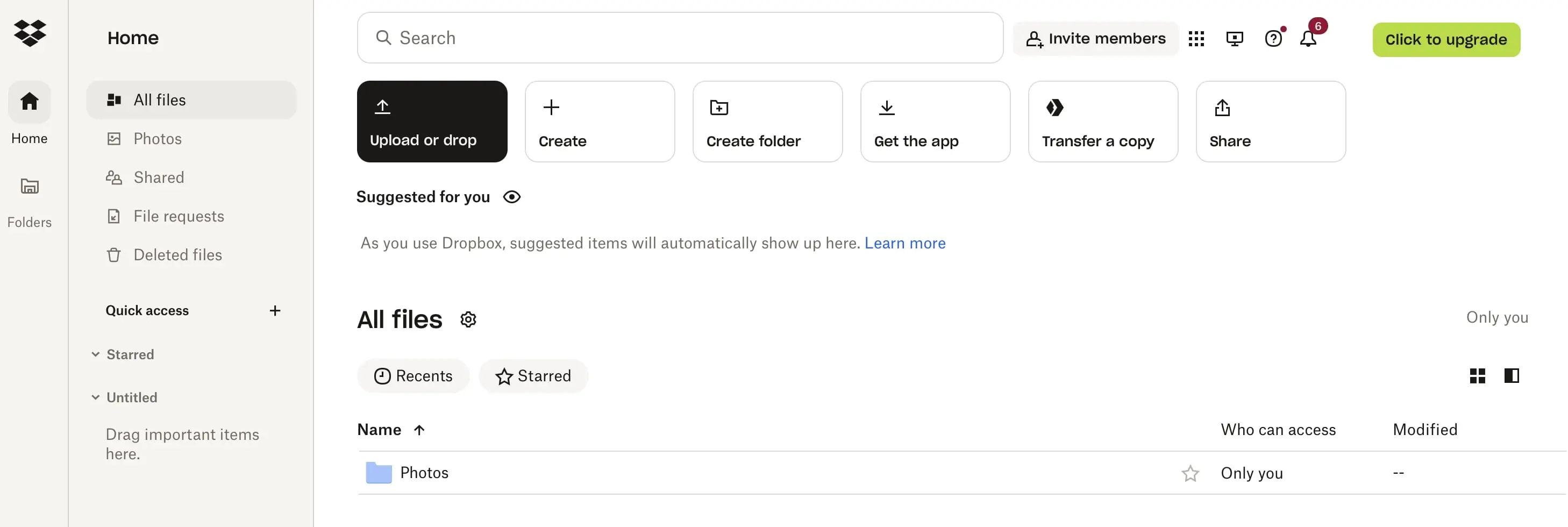 Applicazione web di Dropbox Immagine: Applicazione web di Dropbox