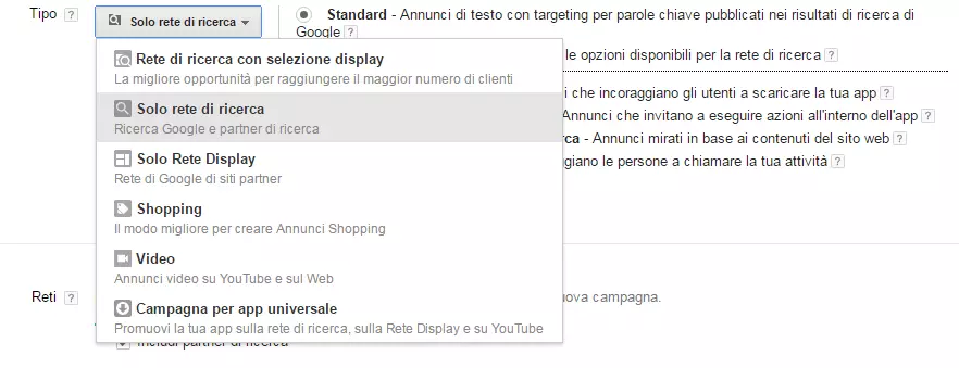 Immagine: Impostazioni aggiuntive per la configurazione di campagne con Google AdWords