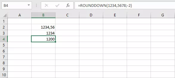 Versione semplice della formula ARROTONDA.PER.DIF in Excel