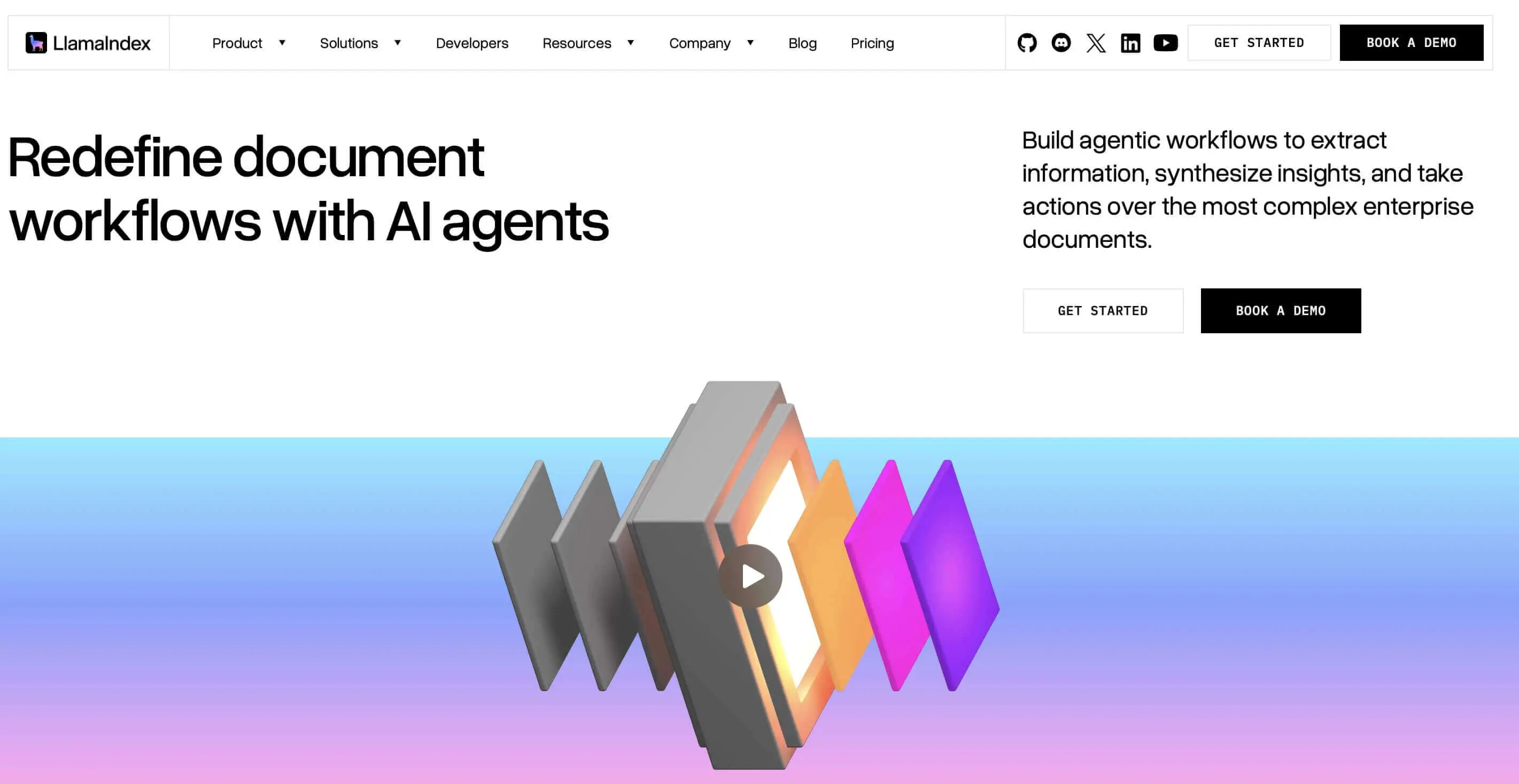 Immagine: Screenshot del sito web di Llamaindex
