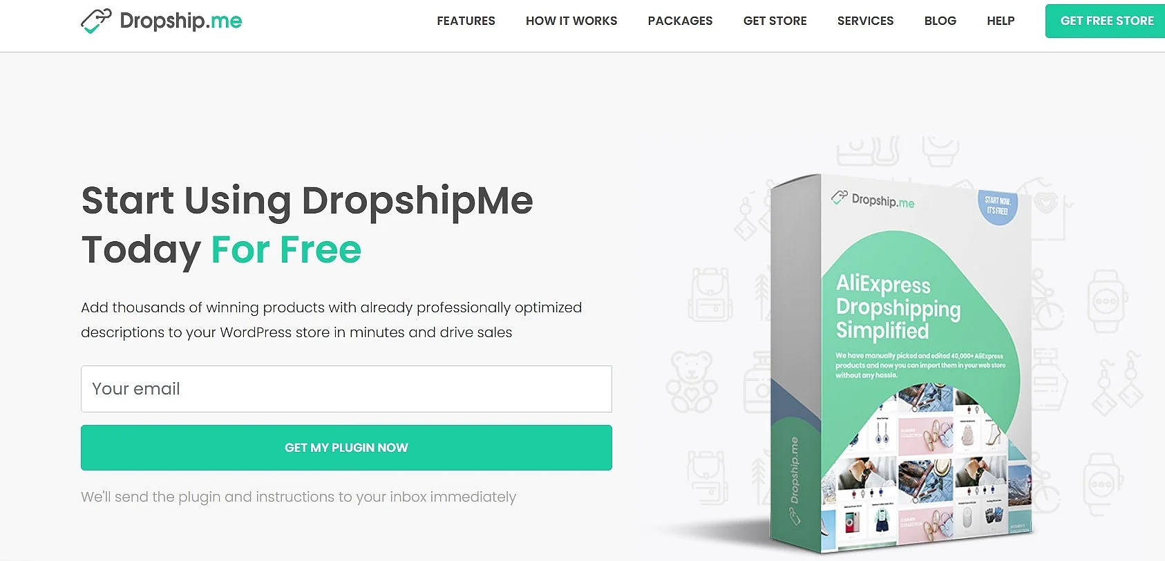Immagine: Sito web del plugin DropshipMe