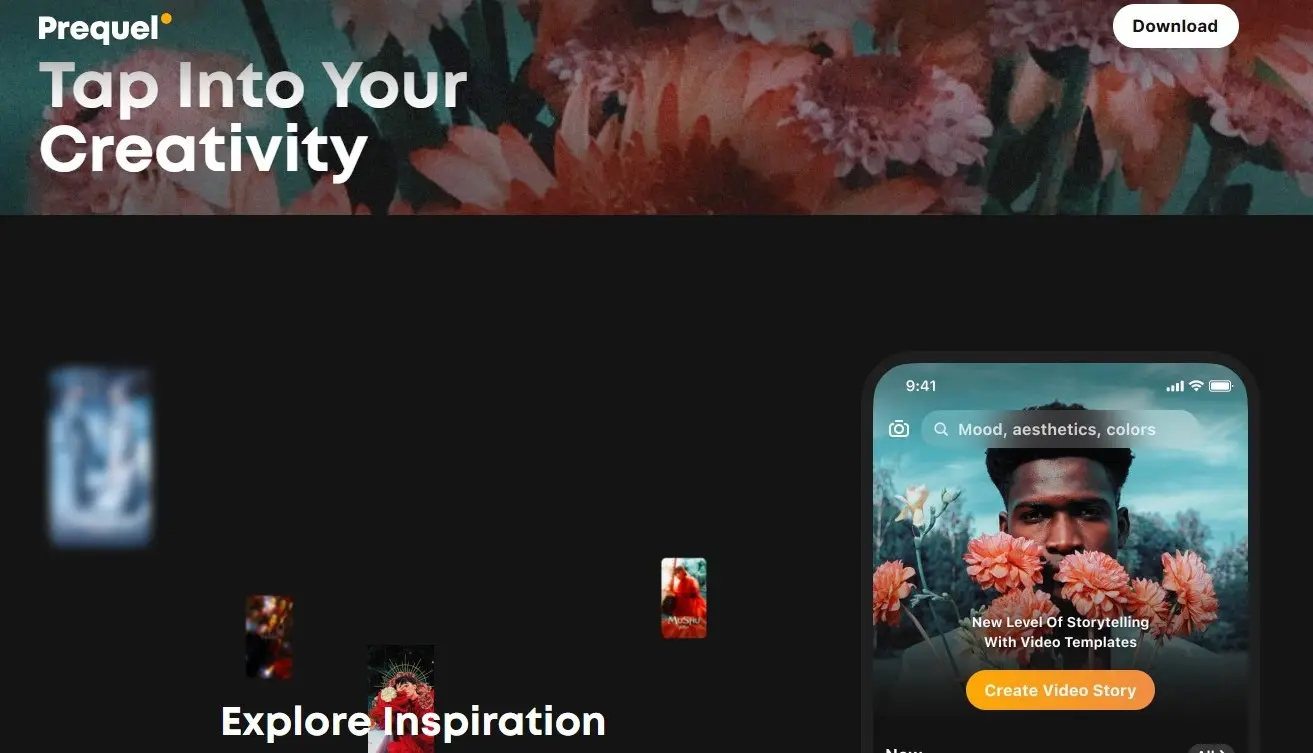 Sito web di Prequel Immagine: Sito web di Prequel