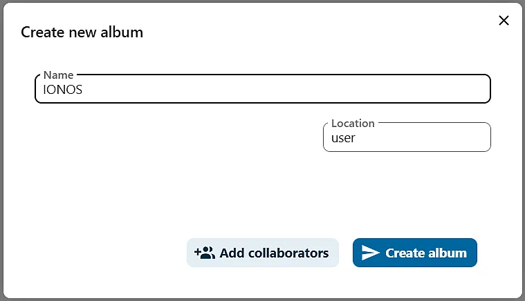 Immagine: Crea nuovo album su Nextcloud Memories