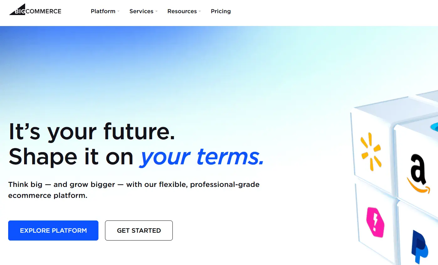 Screenshot del sito BigCommerce Immagine: Screenshot del sito BigCommerce