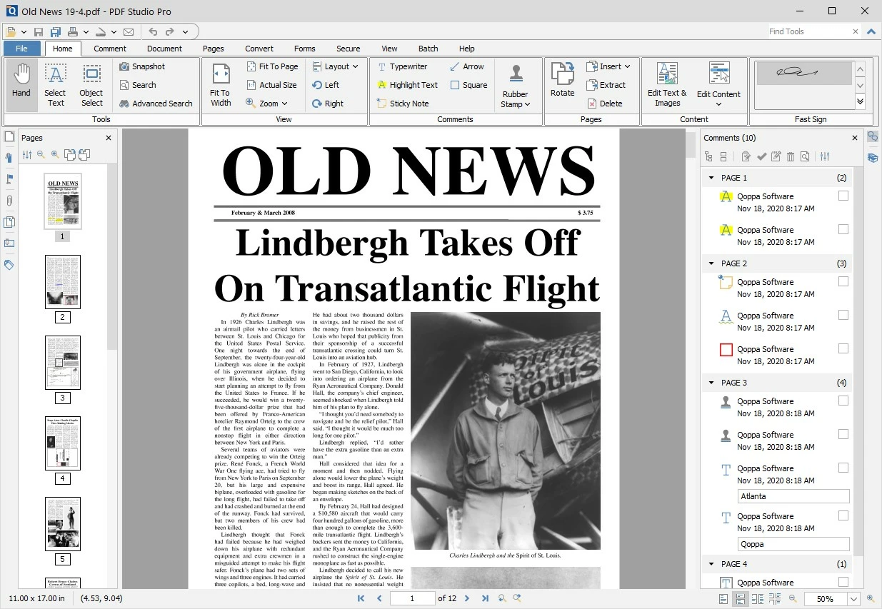 Qoppa PDF Studio: interfaccia utente