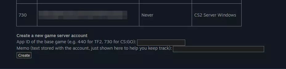 Gestione account dei server di gioco Steam: server CS2 Gestione account dei server di gioco Steam: server CS2