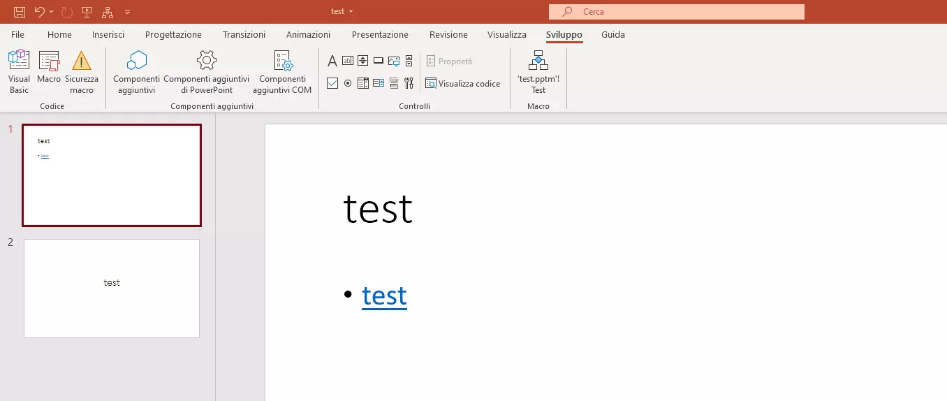 Immagine: PowerPoint 365: esempio di diapositiva con sommario