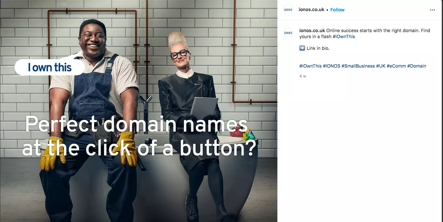 Immagine: Schermata di un’immagine Instagram con funzione di condivisione
