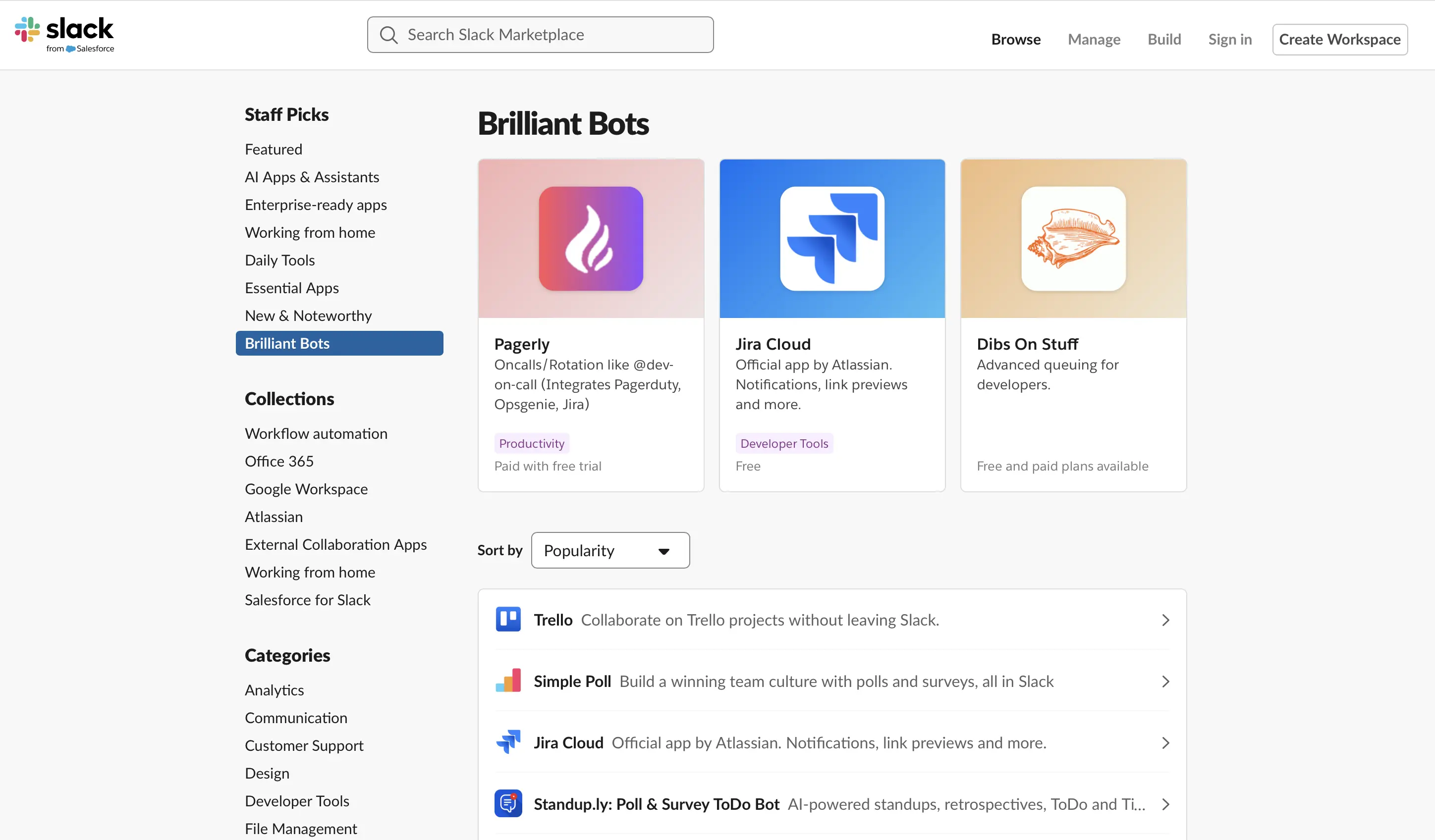 Screenshot di diversi bot di app per Slack Immagine: Screenshot di diversi bot di app per Slack
