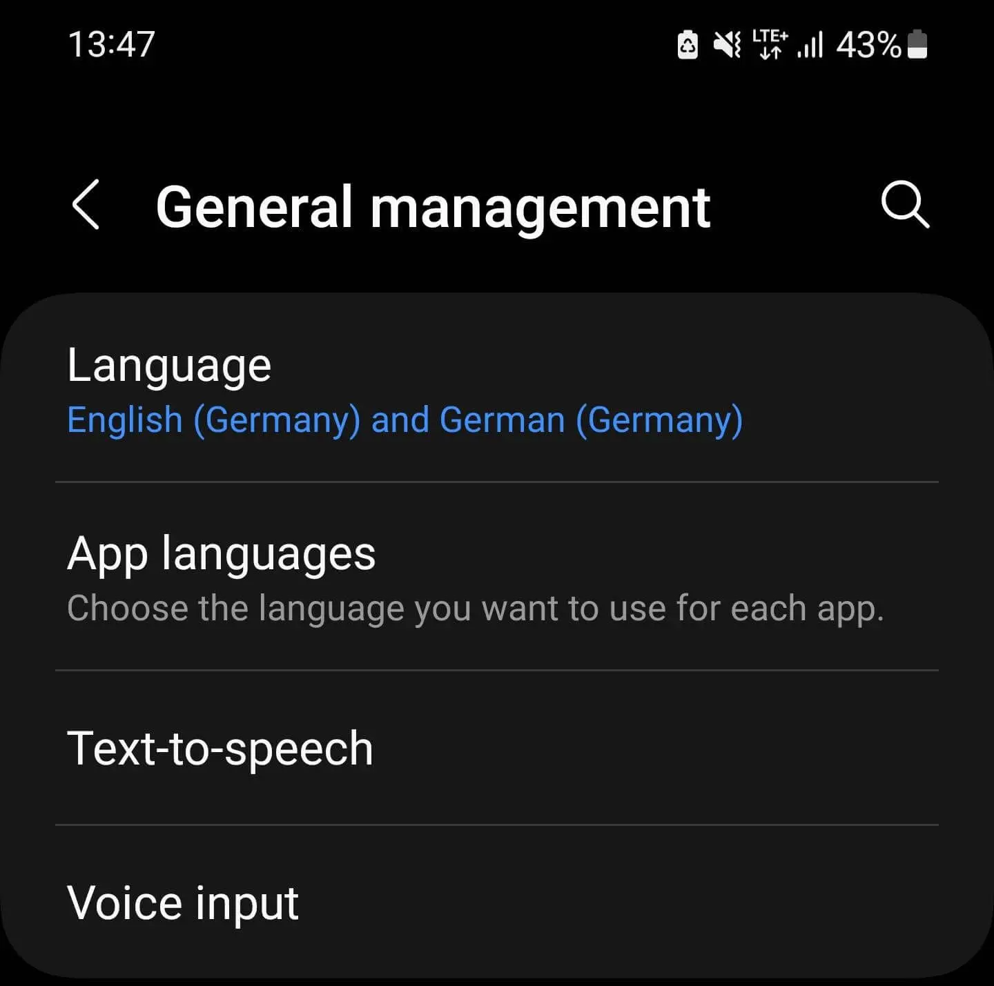 La voce del menu “Lingua” nelle impostazioni di Android Immagine: La voce del menu “Lingua” nelle impostazioni di Android