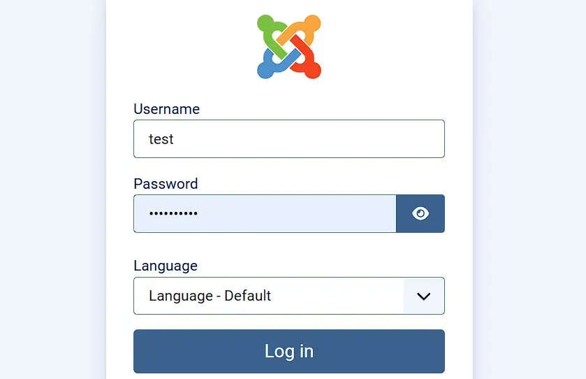 Immagine: Joomla: finestra di accesso al back end