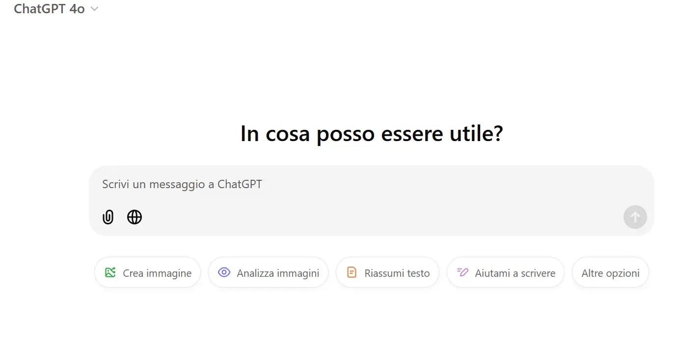 Immagine: Screenshot dell’interfaccia utente di ChatGPT