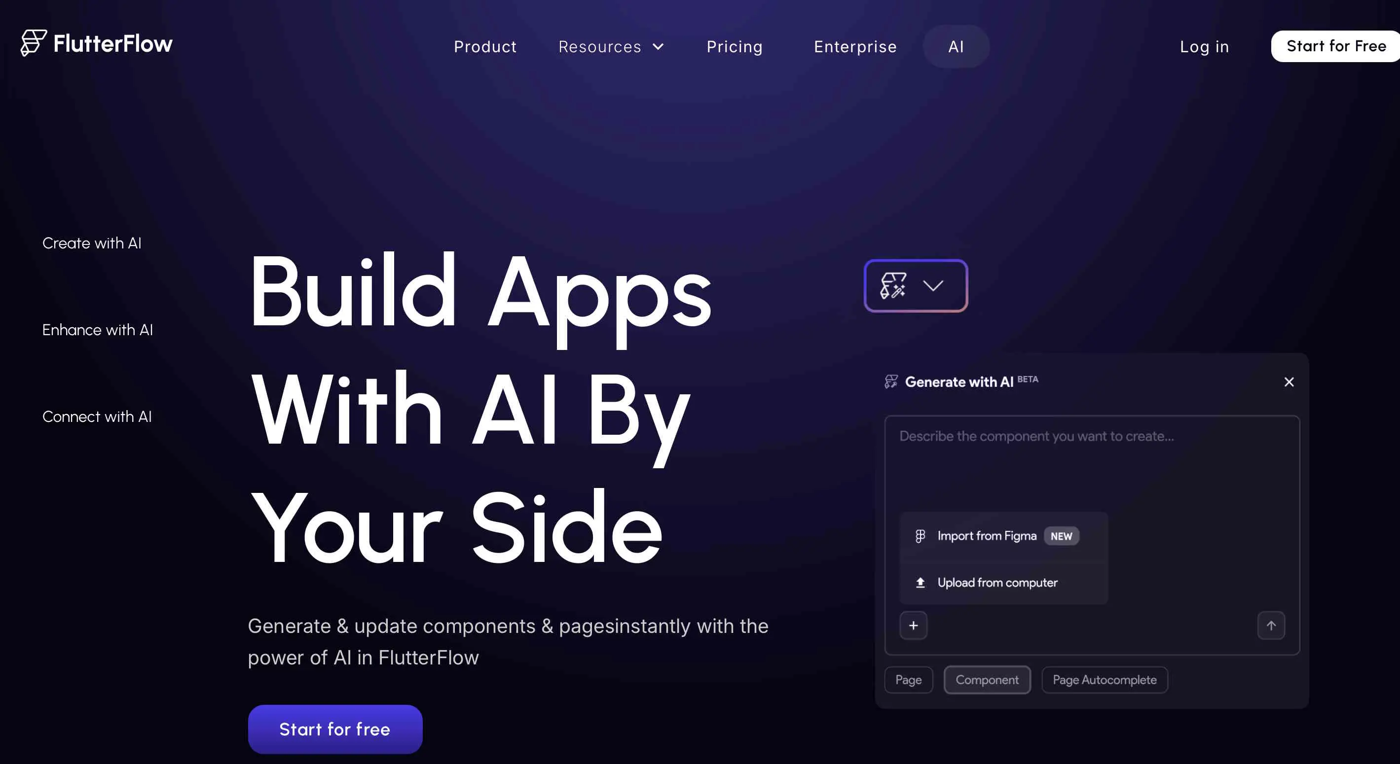 Immagine: Sito di FlutterFlow