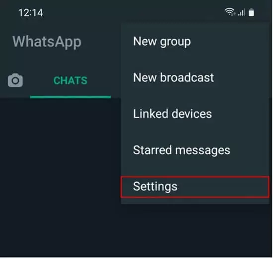 Immagine: WhatsApp: “Impostazioni” nel menu