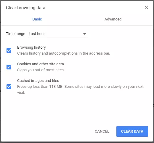 Chrome: cancellare i dati di navigazione