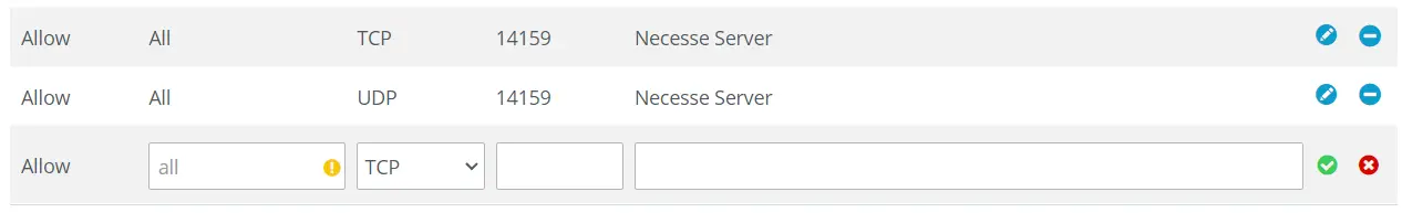 Autorizzare la porta del server Necesse con IONOS Immagine: Autorizzare la porta del server Necesse con IONOS