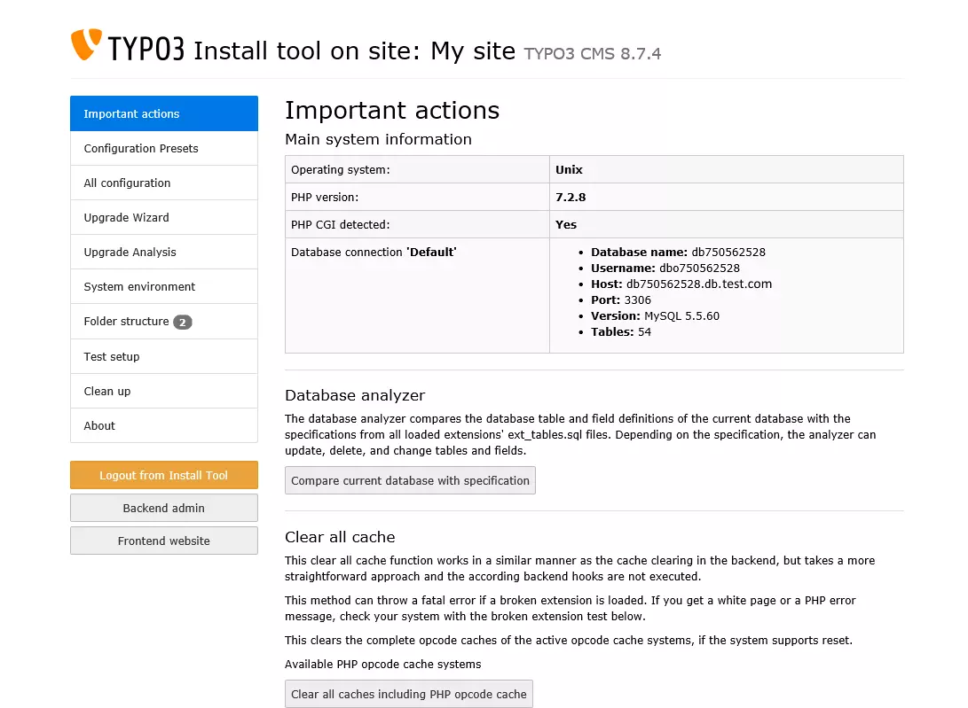 Immagine: Panoramica delle informazioni di sistema nella procedura guidata di installazione