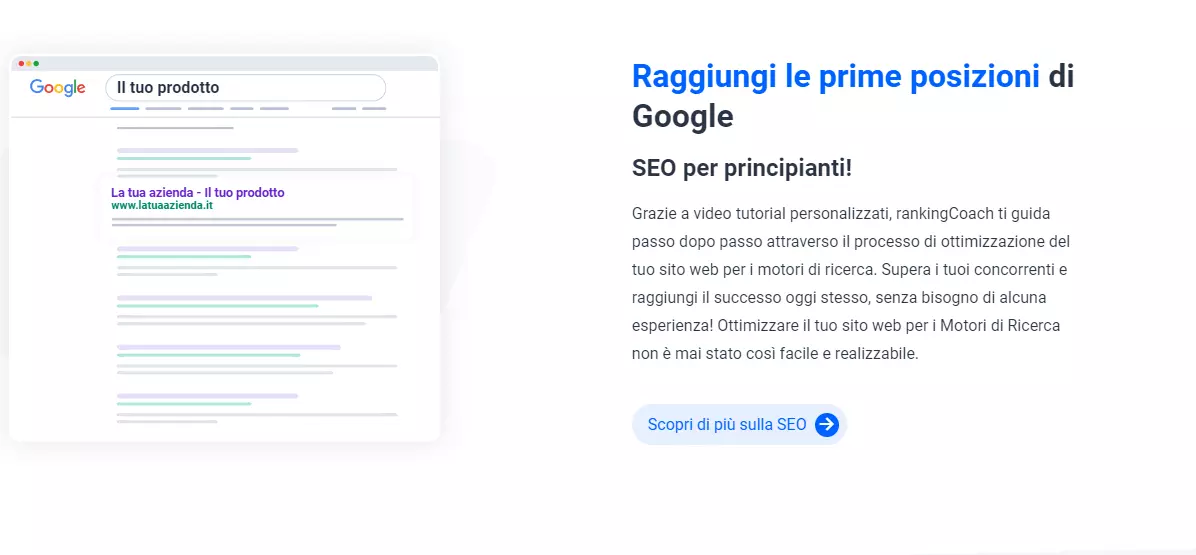 Immagine: CTA transitorio: " Scopri di più sulla SEO (ottimizzazione dei motori di ricerca)"
