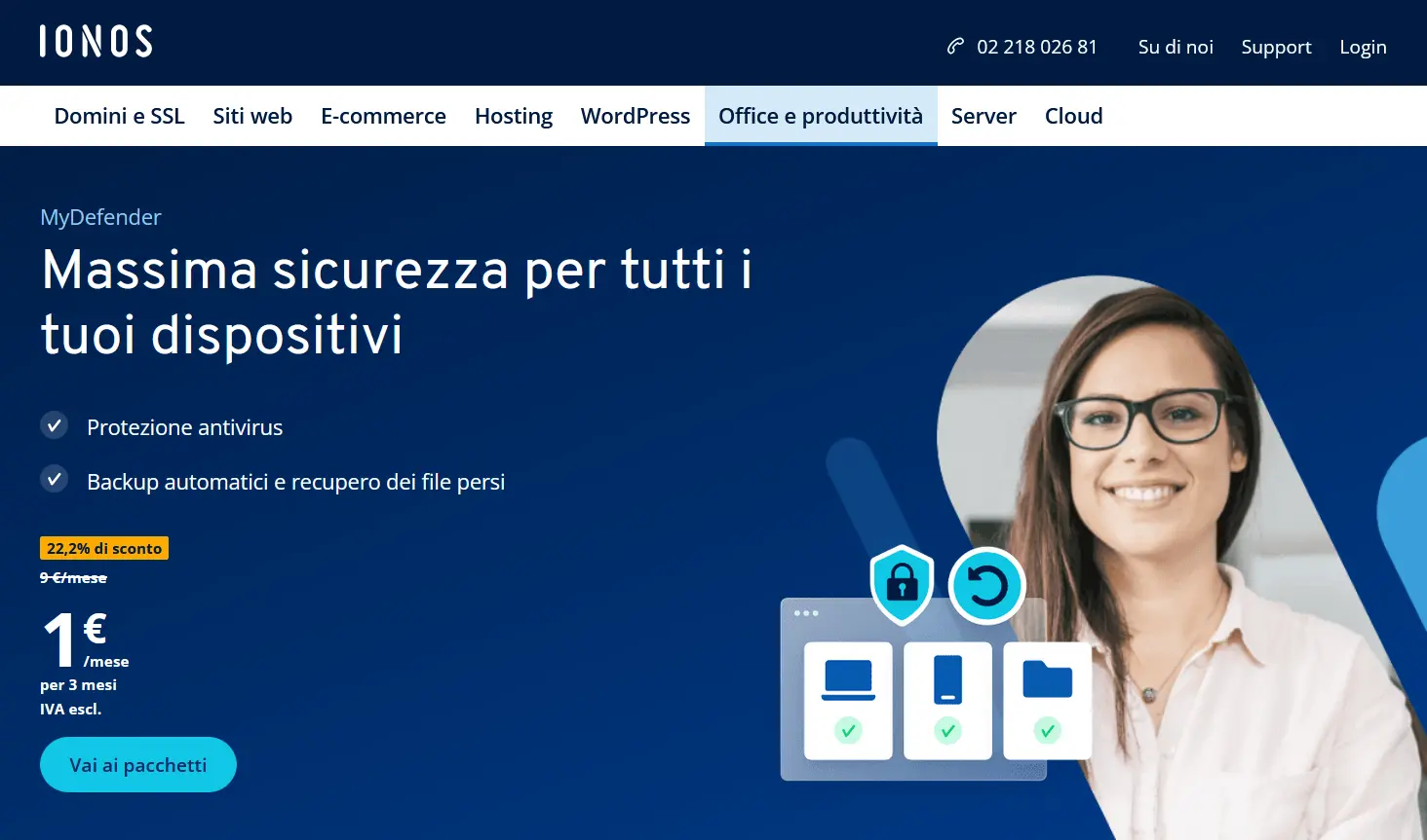 Immagine: App cloud per Android: MyDefender di IONOS