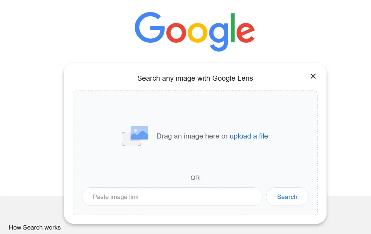 Schermata dell’interfaccia utente di Google Lens Immagine: Schermata dell’interfaccia utente di Google Lens