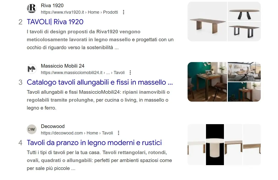 Ricerca Google: “Tavoli in legno” Immagine: Ricerca Google: “Tavoli in legno”