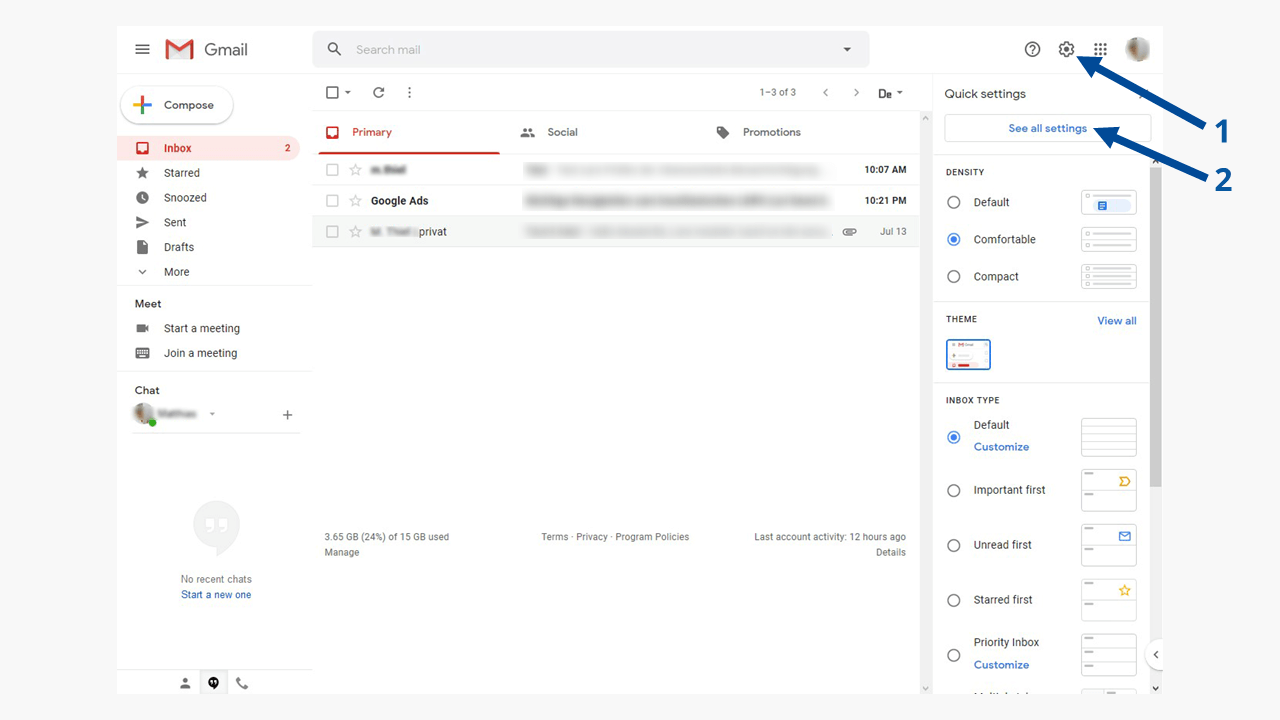 Risposta automatica su Gmail: attivare le impostazioni