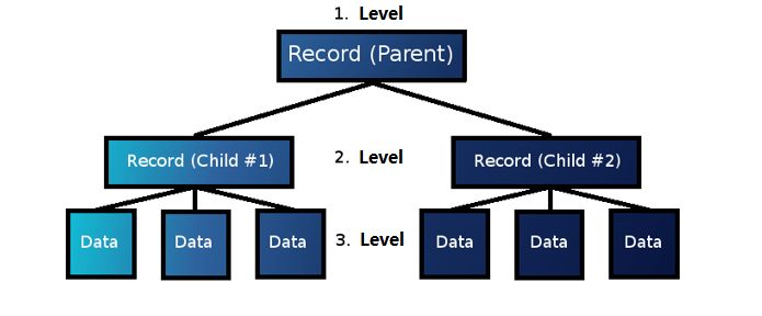 modello di database gerarchico.