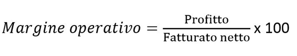 Formula per il calcolo del margine operativo Formula per il calcolo del margine operativo