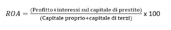 Formula per il calcolo del ROA Formula per il calcolo del ROA